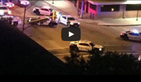 Dallas police HQ attacker shot dead by sniper after dramatic chase & standoff